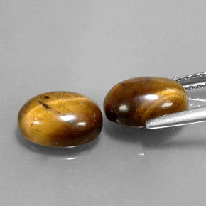  ct natürliche brauner Tiger's Eye-Edelsteine, Oval Schliff, Lichtundurchlässig