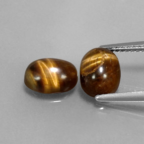  ct natürliche brauner Tiger's Eye-Edelsteine, Oval Schliff, Lichtundurchlässig