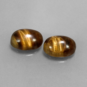  ct natürliche brauner Tiger's Eye-Edelsteine, Oval Schliff, Lichtundurchlässig