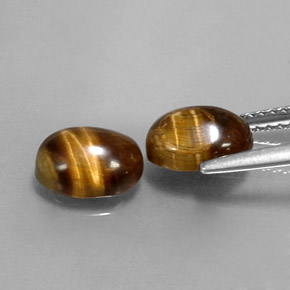  ct natürliche brauner Tiger's Eye-Edelsteine, Oval Schliff, Lichtundurchlässig
