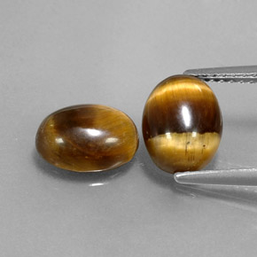  ct natürliche brauner Tiger's Eye-Edelsteine, Oval Schliff, Lichtundurchlässig