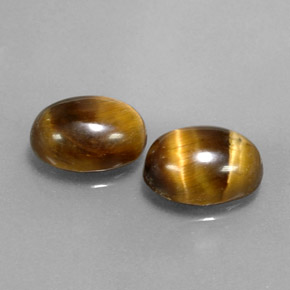  ct natürliche brauner Tiger's Eye-Edelsteine, Oval Schliff, Lichtundurchlässig