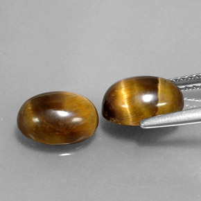  ct natürliche brauner Tiger's Eye-Edelsteine, Oval Schliff, Lichtundurchlässig