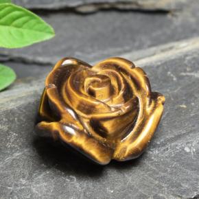 11,54 ctw natürlicher brauner Tiger's Eye, Blumenschliff, Lichtundurchlässig
