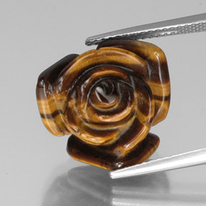 11,66 ctw natürlicher brauner Tiger's Eye, Fantasieschliff, Lichtundurchlässig
