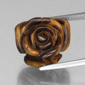 13,31 ctw natürlicher brauner Tiger's Eye, Fantasieschliff, Lichtundurchlässig