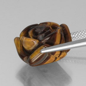 13,31 ctw natürlicher brauner Tiger's Eye, Fantasieschliff, Lichtundurchlässig