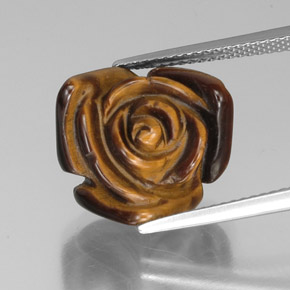 9,94 ctw natürlicher brauner Tiger's Eye, Fantasieschliff, Lichtundurchlässig