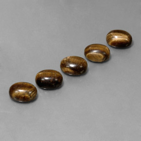 10,03 ct natürliche brauner Tiger's Eye-Edelsteine, Oval Schliff, Lichtundurchlässig