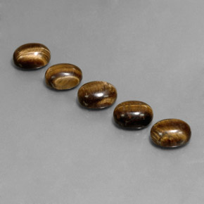 10,03 ct natürliche brauner Tiger's Eye-Edelsteine, Oval Schliff, Lichtundurchlässig