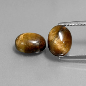  ct natürliche brauner Tiger's Eye-Edelsteine, Oval Schliff, Lichtundurchlässig