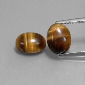  ct natürliche brauner Tiger's Eye-Edelsteine, Oval Schliff, Lichtundurchlässig