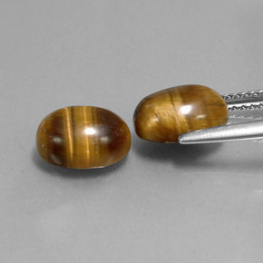  ct natürliche brauner Tiger's Eye-Edelsteine, Oval Schliff, Lichtundurchlässig