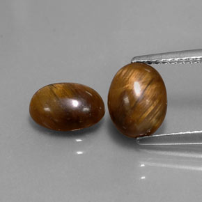  ct natürliche brauner Tigerauge-Edelsteine, Oval Schliff, Lichtundurchlässig