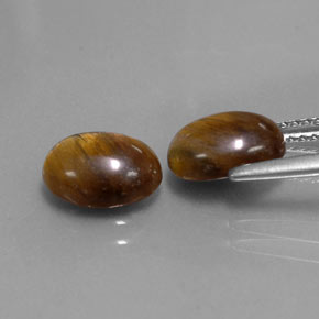  ct natürliche brauner Tigerauge-Edelsteine, Oval Schliff, Lichtundurchlässig