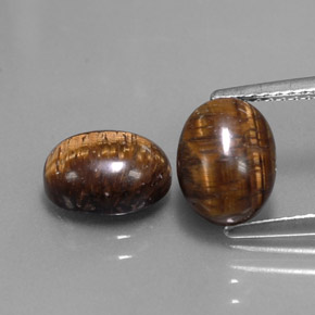  ct natürliche brauner Tiger's Eye-Edelsteine, Oval Schliff, Lichtundurchlässig