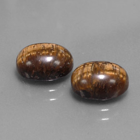  ct natürliche brauner Tiger's Eye-Edelsteine, Oval Schliff, Lichtundurchlässig