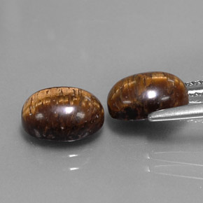  ct natürliche brauner Tiger's Eye-Edelsteine, Oval Schliff, Lichtundurchlässig