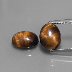  ct natürliche brauner Tiger's Eye-Edelsteine, Oval Schliff, Lichtundurchlässig