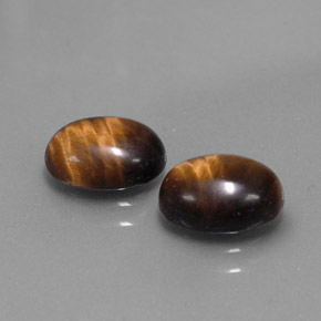  ct natürliche brauner Tiger's Eye-Edelsteine, Oval Schliff, Lichtundurchlässig