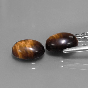  ct natürliche brauner Tiger's Eye-Edelsteine, Oval Schliff, Lichtundurchlässig