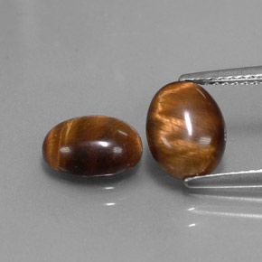  ct natürliche brauner Tiger's Eye-Edelsteine, Oval Schliff, Lichtundurchlässig