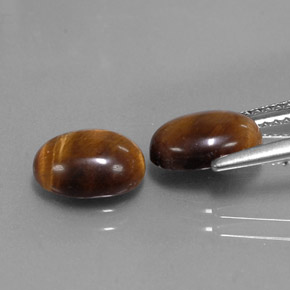 ct natürliche brauner Tiger's Eye-Edelsteine, Oval Schliff, Lichtundurchlässig