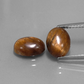  ct natürliche brauner Tiger's Eye-Edelsteine, Oval Schliff, Lichtundurchlässig