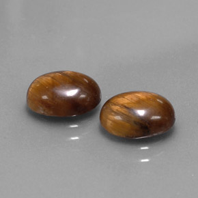  ct natürliche brauner Tiger's Eye-Edelsteine, Oval Schliff, Lichtundurchlässig