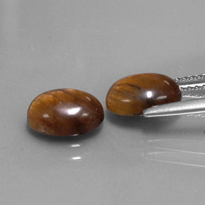  ct natürliche brauner Tiger's Eye-Edelsteine, Oval Schliff, Lichtundurchlässig