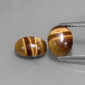  ct natürliche brauner Tiger's Eye-Edelsteine, Oval Schliff, Lichtundurchlässig