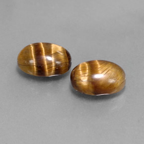  ct natürliche brauner Tiger's Eye-Edelsteine, Oval Schliff, Lichtundurchlässig