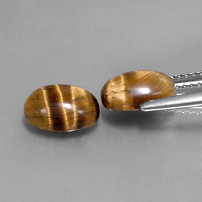  ct natürliche brauner Tiger's Eye-Edelsteine, Oval Schliff, Lichtundurchlässig