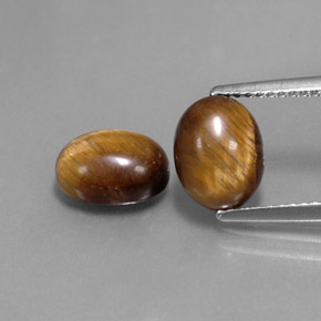  ct natürliche brauner Tiger's Eye-Edelsteine, Oval Schliff, Lichtundurchlässig
