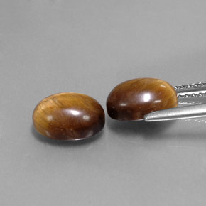  ct natürliche brauner Tiger's Eye-Edelsteine, Oval Schliff, Lichtundurchlässig