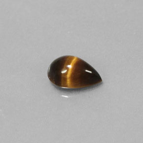 0,70 ctw natürlicher brauner Tiger's Eye, Birnenform, Lichtundurchlässig