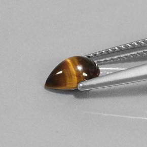 0,70 ctw natürlicher brauner Tiger's Eye, Birnenform, Lichtundurchlässig