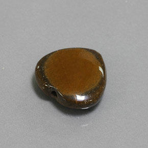 7,51 ctw natürlicher brauner Tiger's Eye, Herzform, Lichtundurchlässig
