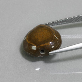 9,02 ctw natürlicher brauner Tiger's Eye, Herzform, Lichtundurchlässig