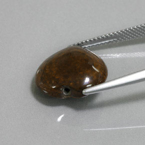 9,17 ctw natürlicher gold-braun Tigerauge, Herzform, Lichtundurchlässig