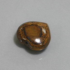 8,46 ctw natürlicher brauner Tiger's Eye, Herzform, Lichtundurchlässig