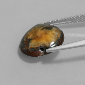 9,68 ctw natürlicher brauner Tiger's Eye, Herzform, Lichtundurchlässig
