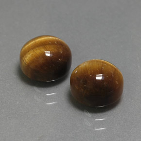  ct natürliche brauner Tiger's Eye-Edelsteine, Rundschliff, Lichtundurchlässig