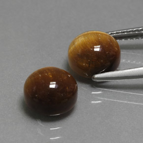 ct natürliche brauner Tiger's Eye-Edelsteine, Rundschliff, Lichtundurchlässig