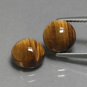  ct natürliche brauner Tiger's Eye-Edelsteine, Rundschliff, Lichtundurchlässig