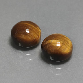  ct natürliche brauner Tiger's Eye-Edelsteine, Rundschliff, Lichtundurchlässig