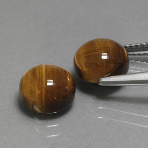  ct natürliche brauner Tiger's Eye-Edelsteine, Rundschliff, Lichtundurchlässig