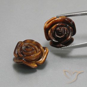 25.54ctw Natürlicher Warmes Braun Tigerauge, Fantasie, Lichtundurchlässig