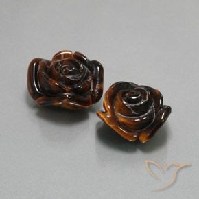 25.54 ct natürliche Warmes Braun Tigerauge-Edelsteine, Fantasie, Lichtundurchlässig
