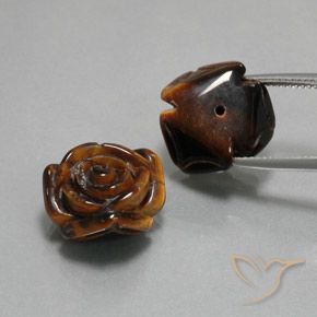 25.54 ct natürliche Warmes Braun Tigerauge-Edelsteine, Fantasie, Lichtundurchlässig
